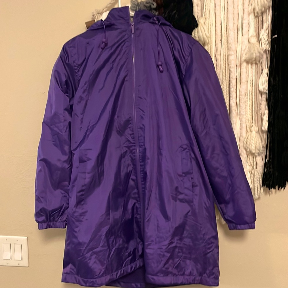 3for$20❤️Bundle Totes Windbreaker Jacket Fleece Interior Purple Festival Vintage
